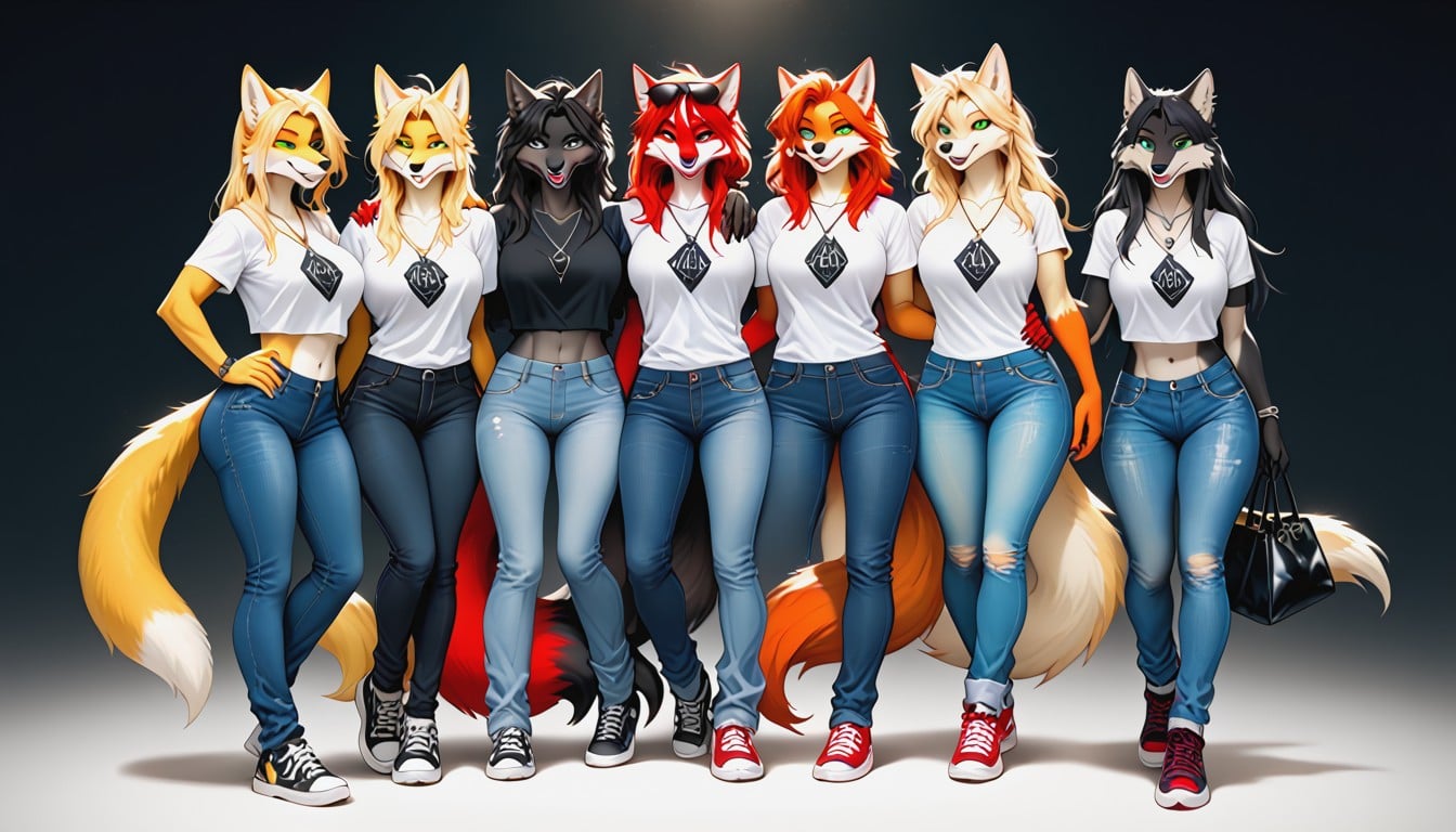 White Stripes, Sneakers, Paws Furry AI Porn