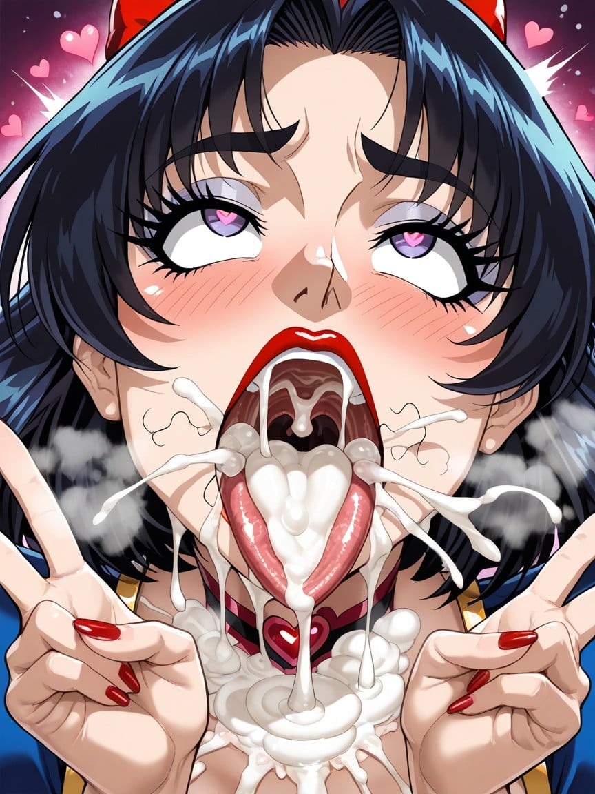 Bust Shot, Excessive Love Hearts, Taimanin Art Style Hentai AI Porn