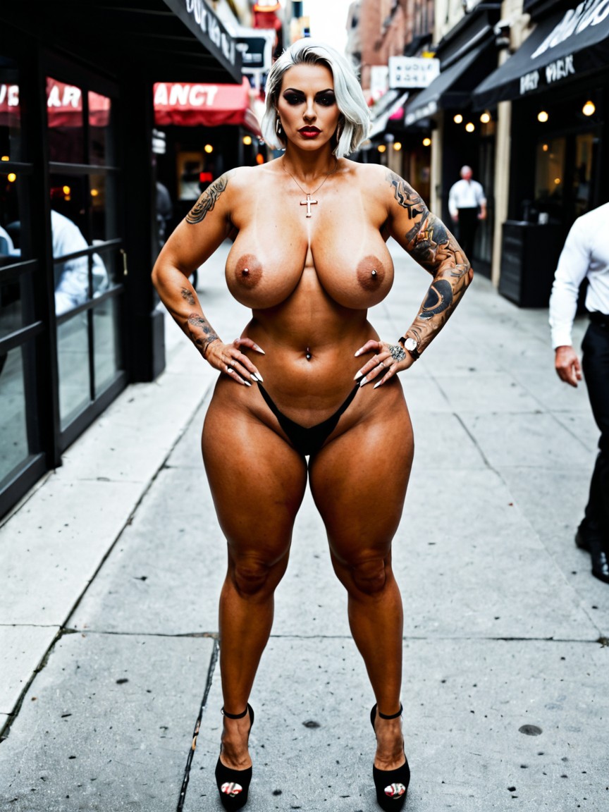 Thong, Full Body, Nostril Stud Piercing AI Porn