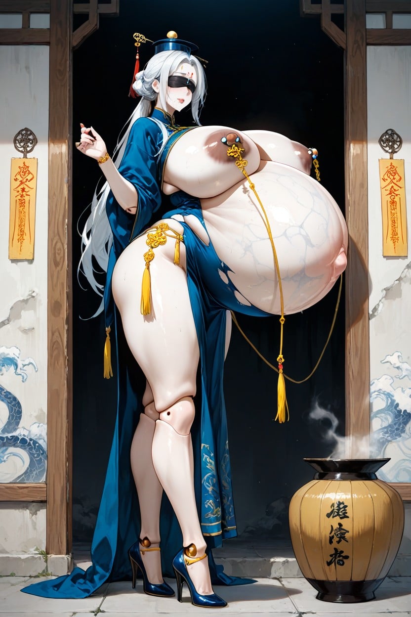 Ball Joints, Seneschal, Yellow Talismans Affixed Vertically To Their Foreheads Hentai IA