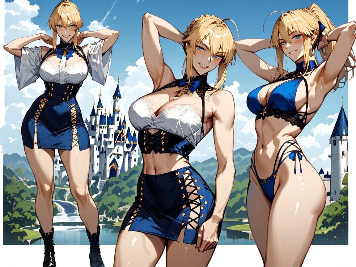 Perfect Ass, Arched Back, Blue Bikini Hentai AI Porn