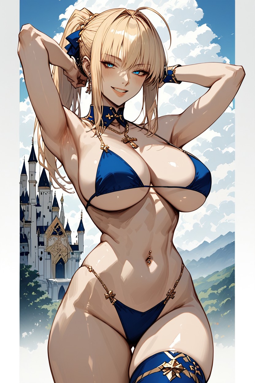 Extremely Snatched Waist, Exposed Shoulders, Figure Du Sablier Porno IA Hentai