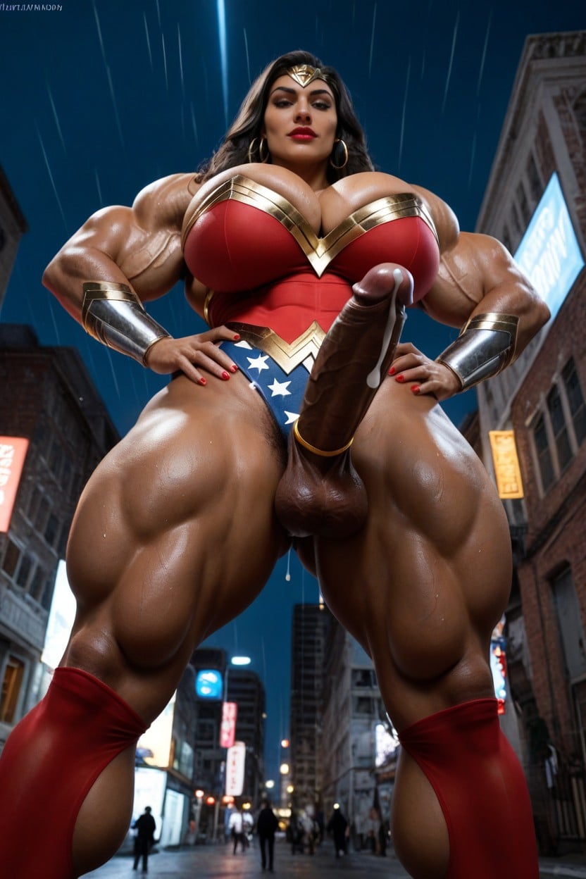Posing Like A Model, Ville Cyberpunk, Extremely Large Arms Porno IA transsexuelle