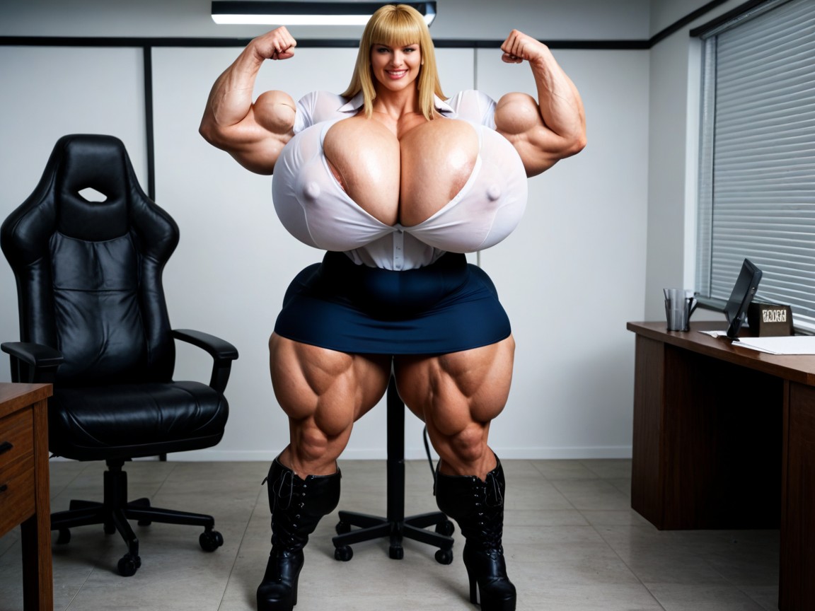 Gigic Biceps, 사무실, Hyper Breast BBW AI 야짤