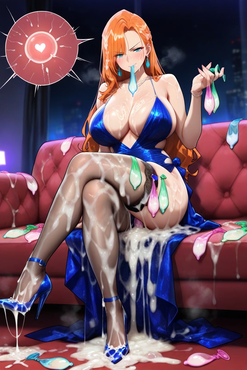 Holding A Used Condom In Hands, Used Condom, Used Condom Waistband Hentai AI Porn
