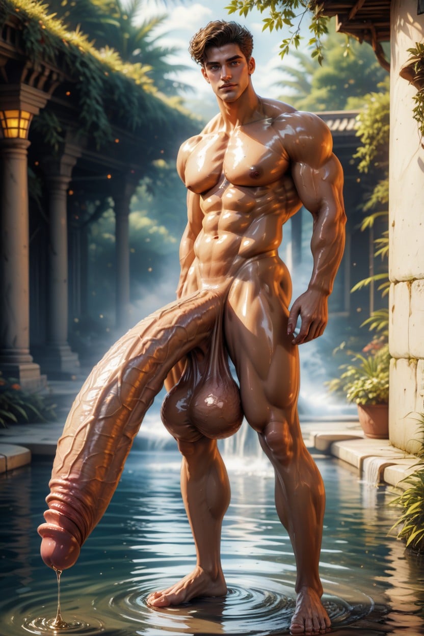 Anatomically Correct, Extreme Wide Shoulders, Octane Render AI同性戀黃片