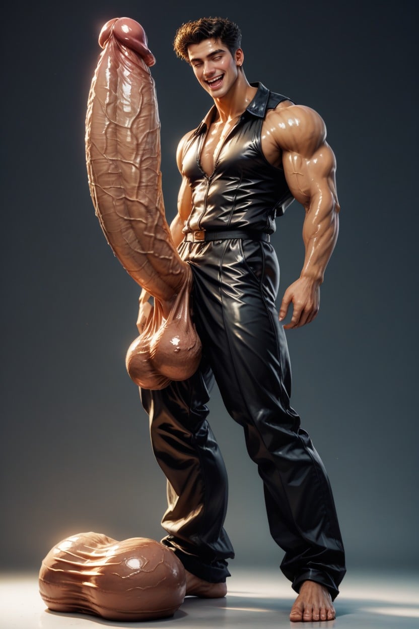 Skinny, Anatomically Correct, Long Legs AI Gay Porn