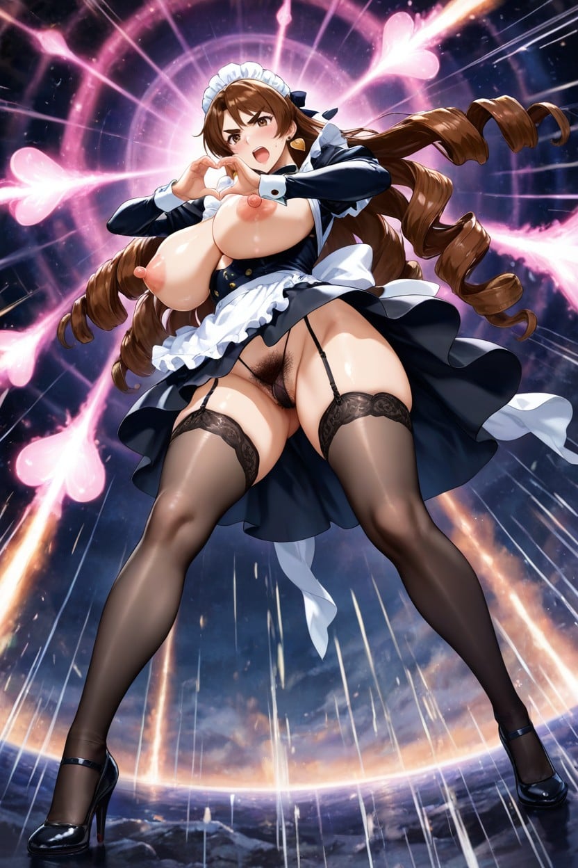 Dynamic Lighting, Abundant Long Curly Pubic Hair, Rest Hentai IA pornografia