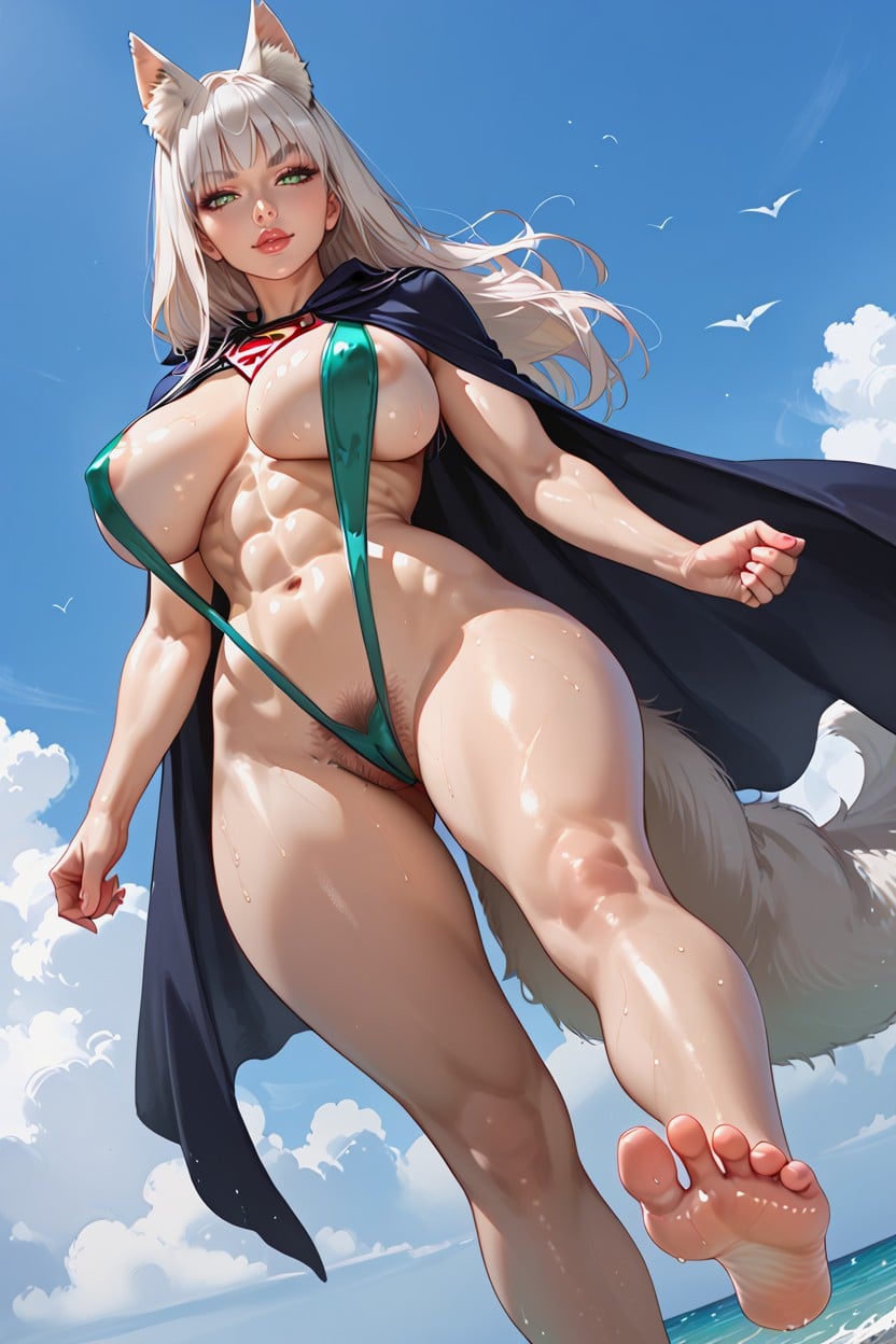Detailed Pack Abs, Pale Skin, Massive Ass Hentai AI Porn