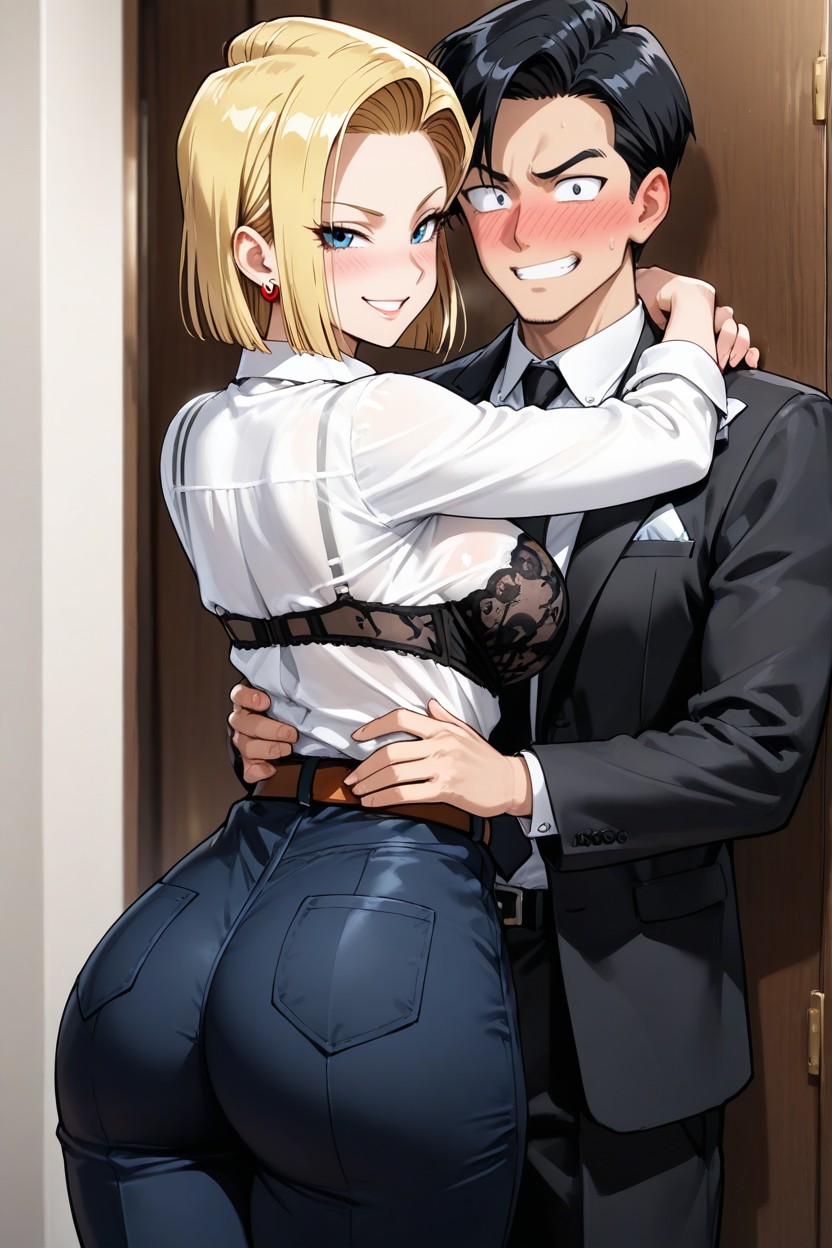 One, Vue Arrière, Earrings Porno IA Hentai