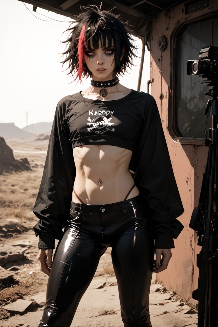 Messy Hair, Defiant Look, Bottom Naked AI同性恋黄片