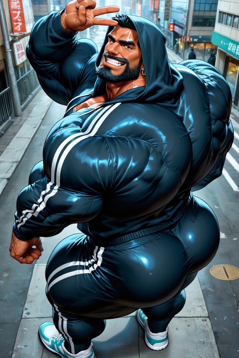 Detailed Muscles, Huge Calves, Bodybuilder Porno gay IA
