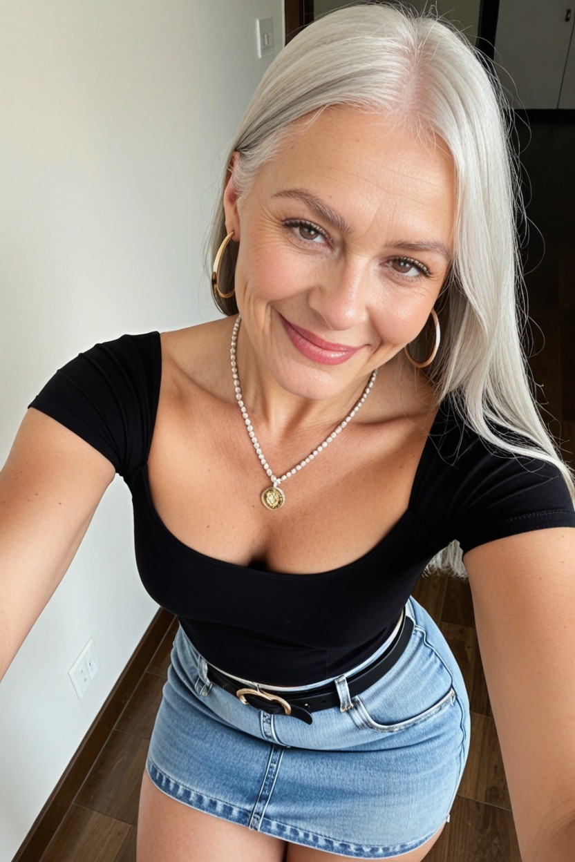 High Angle View, Hips, Fringe Bangs AI Porn
