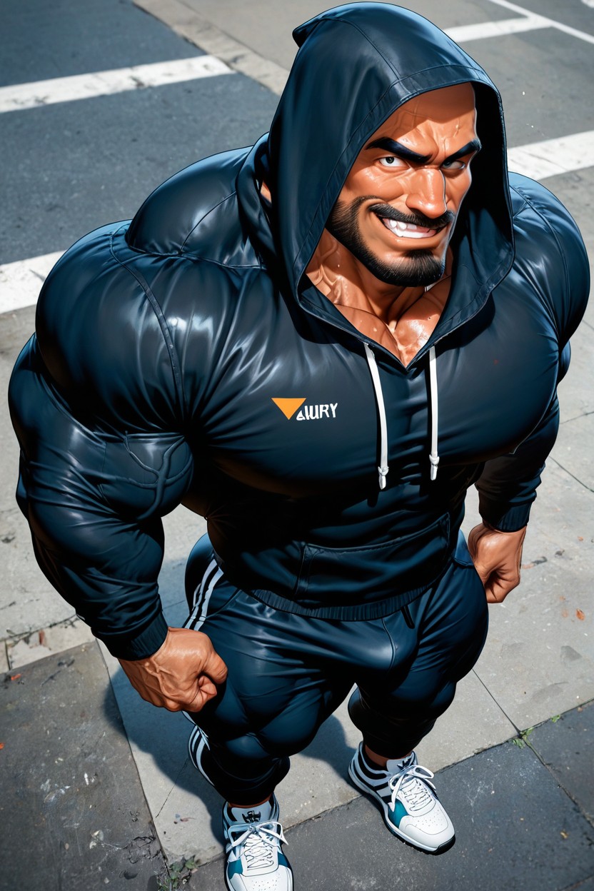 Veiny Arms, Long Strong Neck, Detailed Muscles Porno gay IA