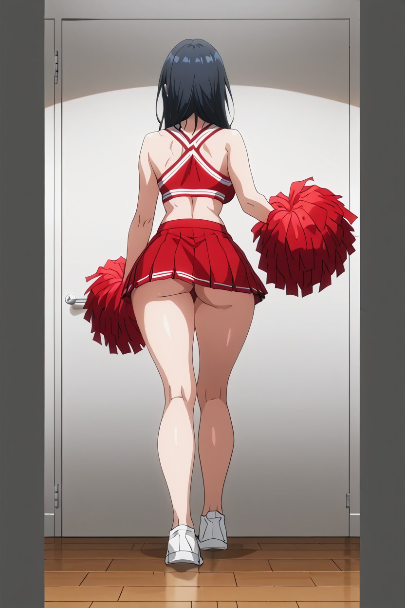 Eyes Half Open, Skirt, Tired AI Porn