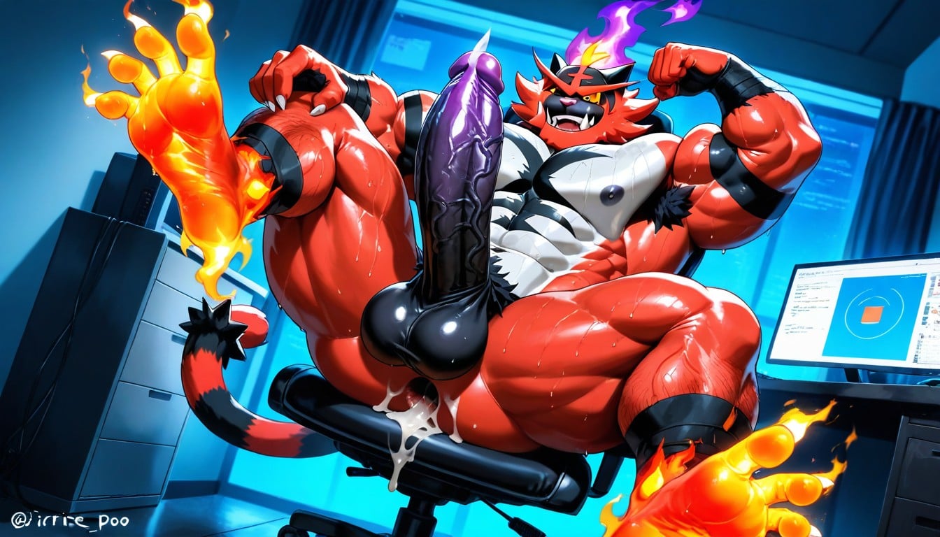 Hanging Anus, Showing Front View, Bodybuilder Body AI Gay Porn