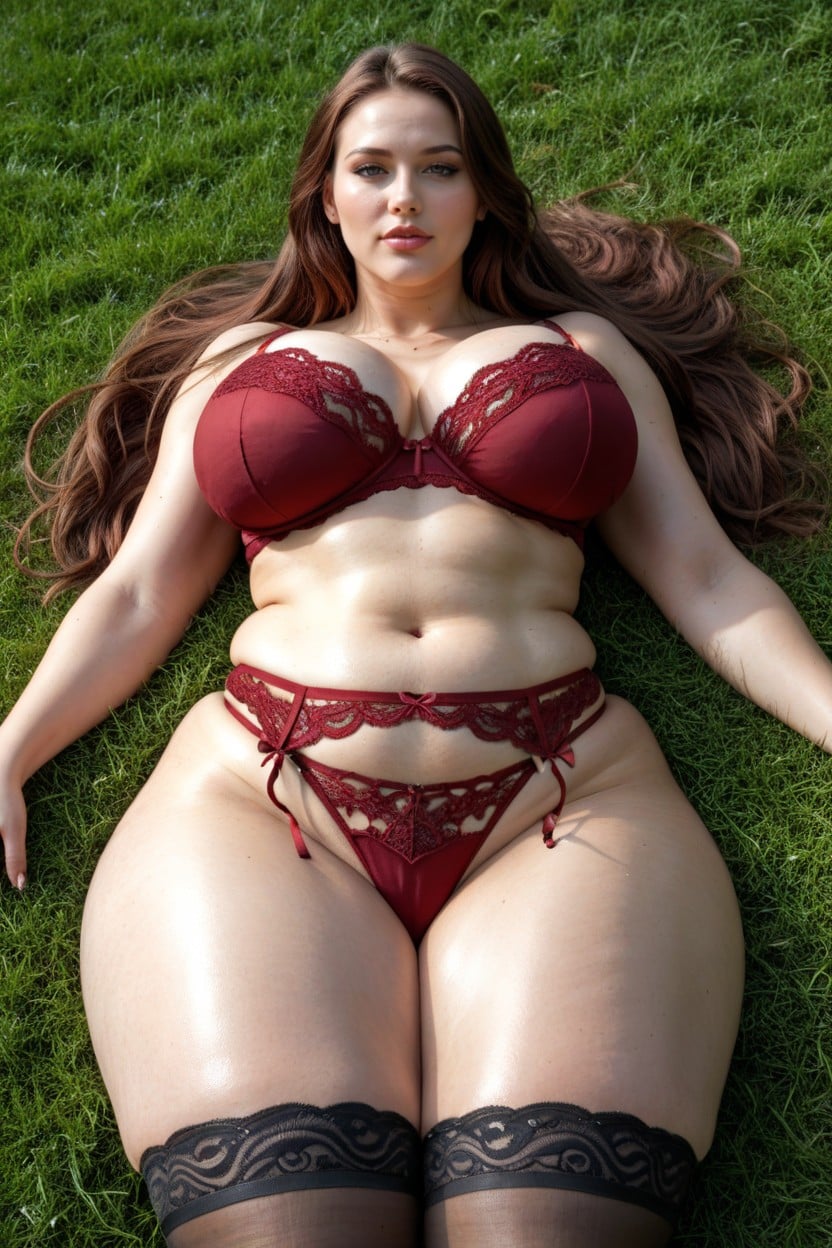 Hyper Massive Hips, Vista Frontal, Extremadamente Pesado En La Parte Inferior Porno IA