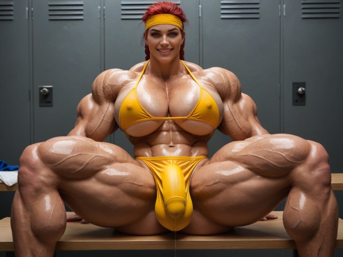 Abs, Oiled And Shiny, Shocked Shemale AI Porn