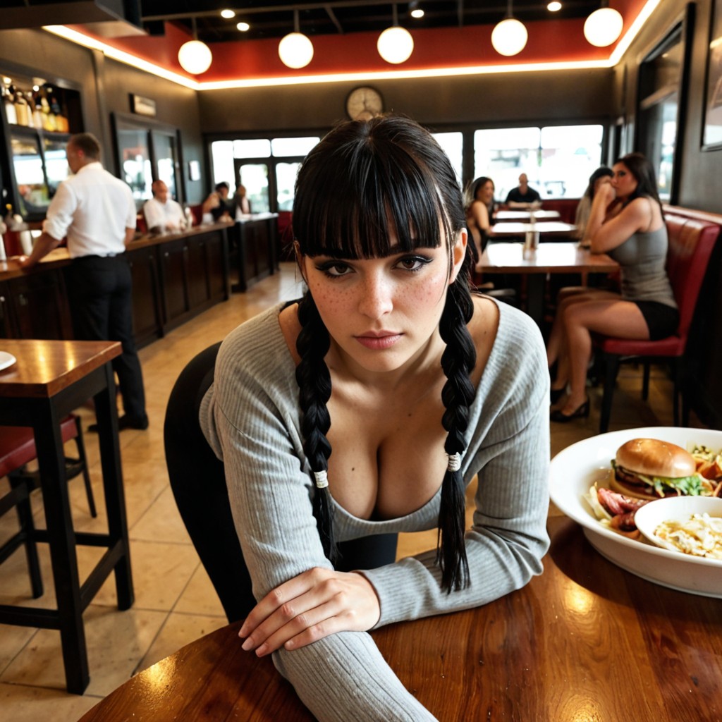 Black Hair, Bangs, Fringe Bangs Porno IA