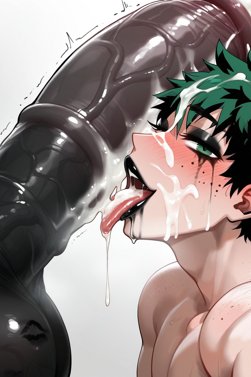 Man Looking At Viewer, Side View, Massive Testicles Hentai AI Porn