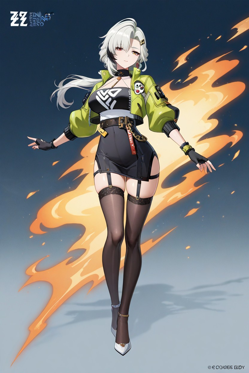 Long Legs, Girl, Cold Calm Expression Hentai IA