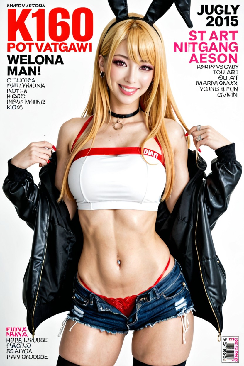 Blond Hair, Costume De Lapin, Ultra High Details Porno IA