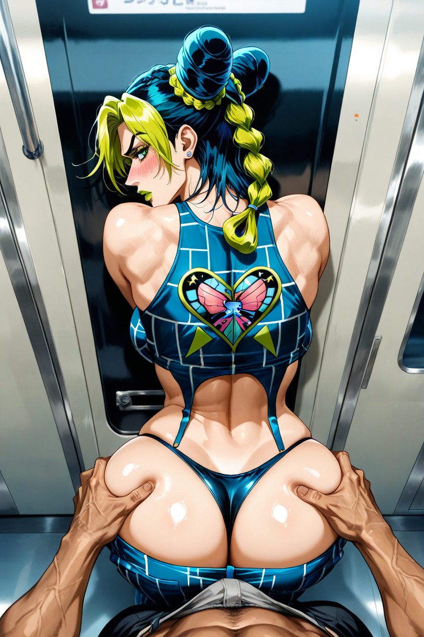 De Arriba A Abajo, Pants Lowered Exposing Ass, Avergonzada Hentai IA
