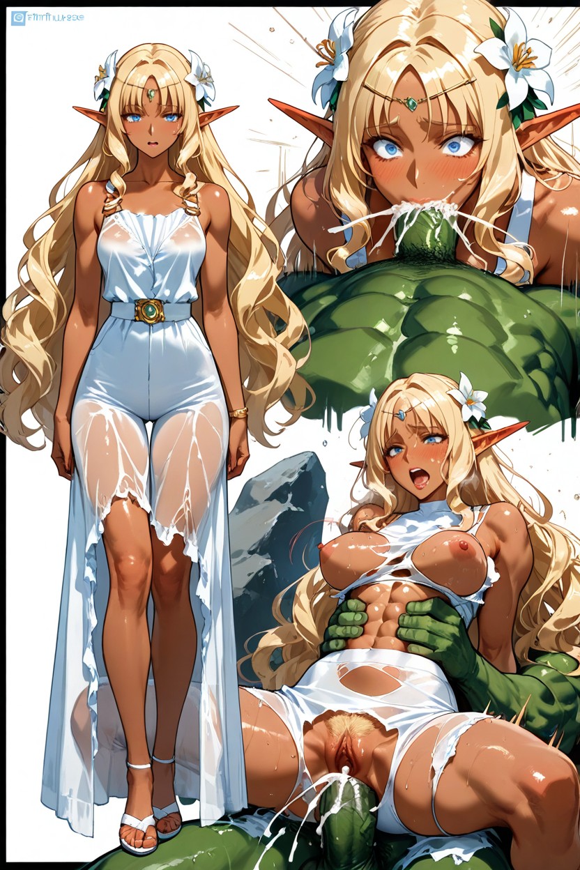 Pechos Pequeños, Smooth Knees, Cum Milk String Splash Hentai IA