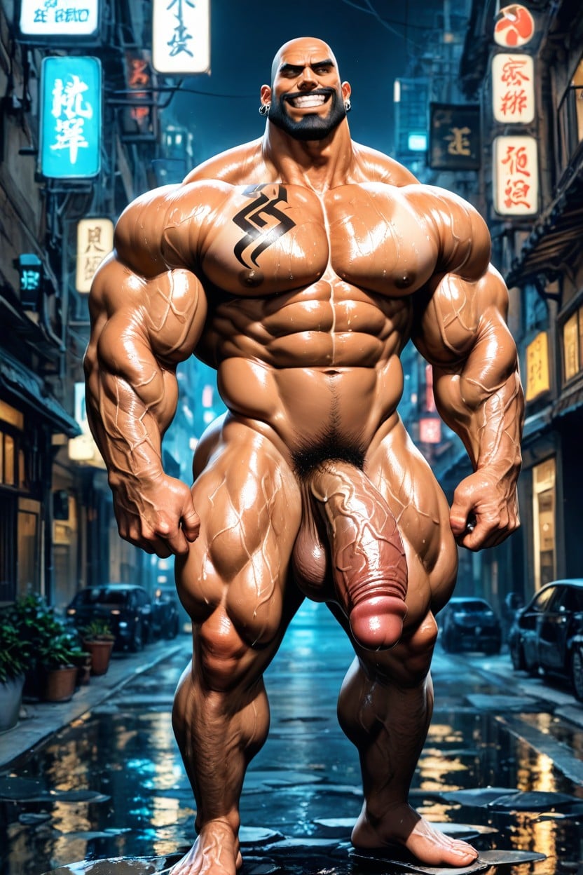 Detailed Realistic Image, Veiny Arms, Big Earrings Porno gay IA
