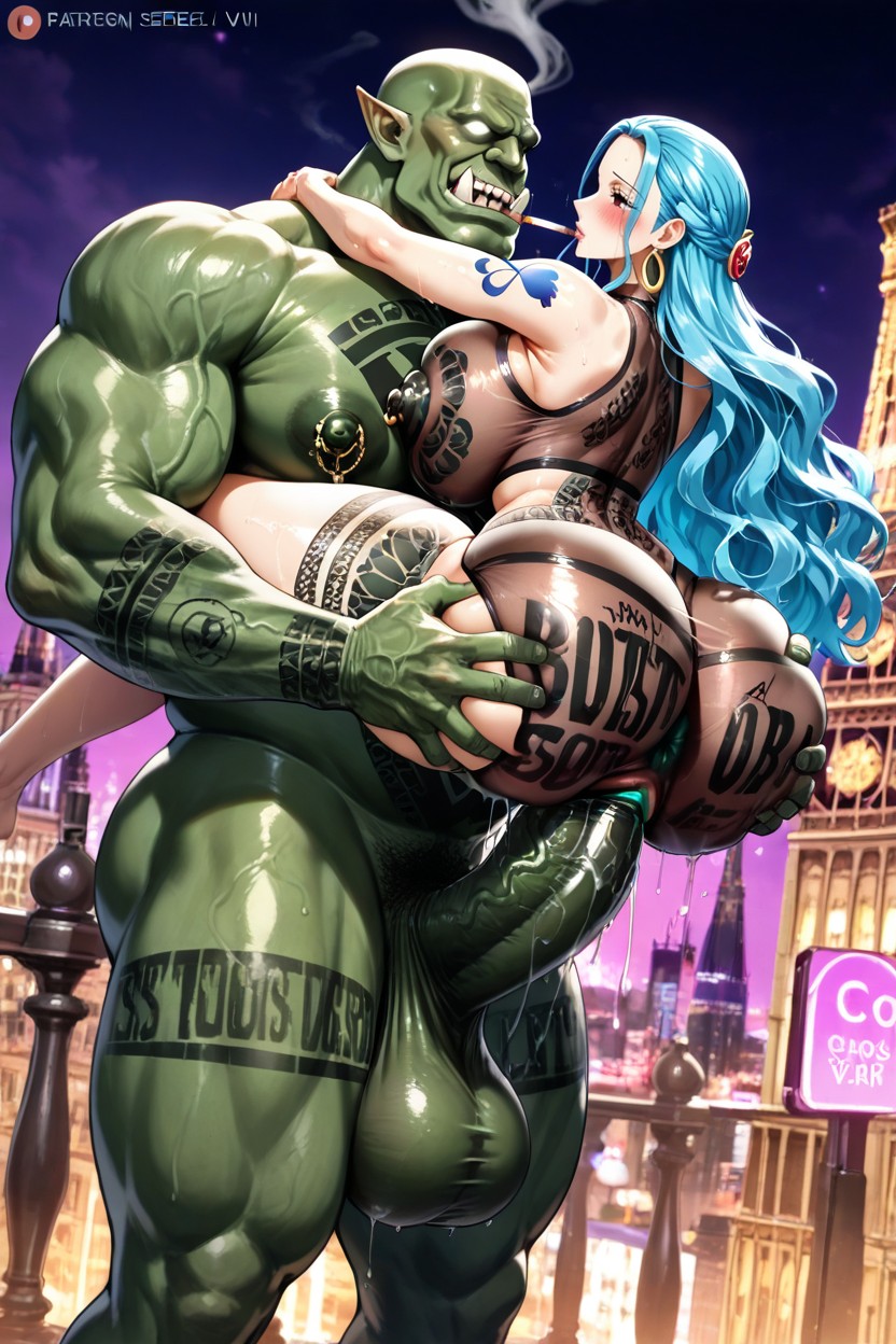 Gigantic, Side View, European City Hentai AI Porn