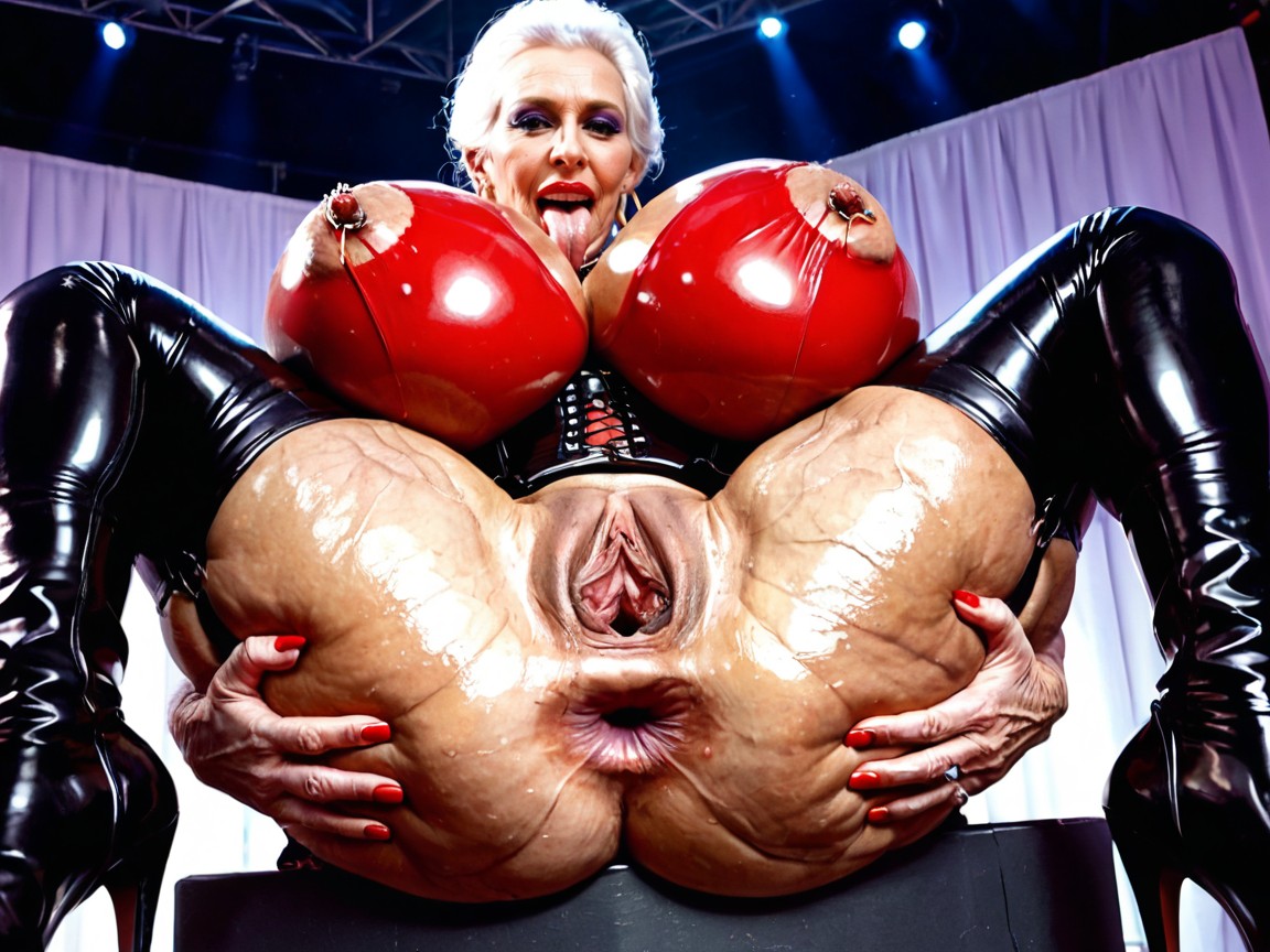 Ano Dilatado, Surprised, Perfect Sensual Granny Figure Porno MILF IA