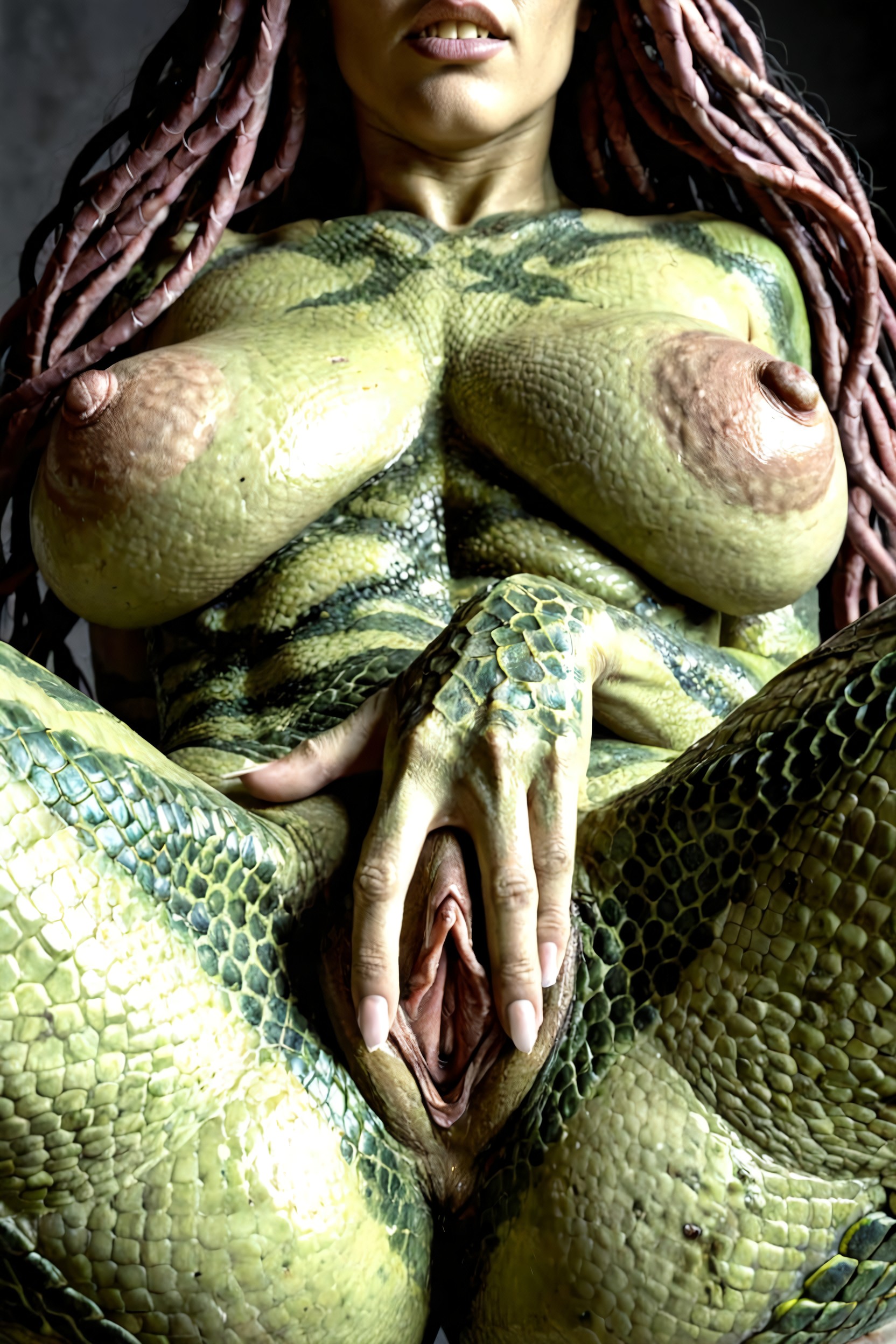 Scaley Skin, Pattern Skin, Scaled Tits AI黄片