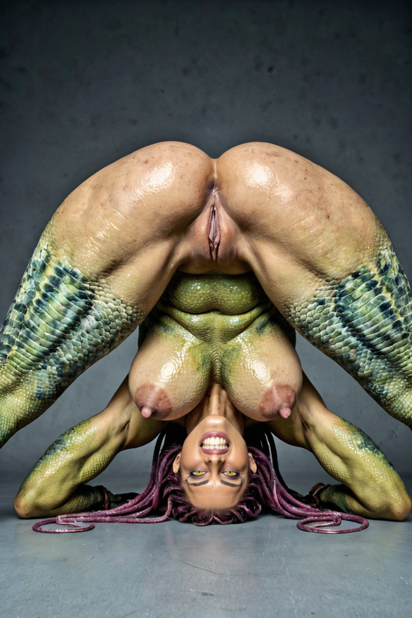 Serpent Skin On Tits And Nipples, Serpent Skin, Super Long Nipples AI Porn