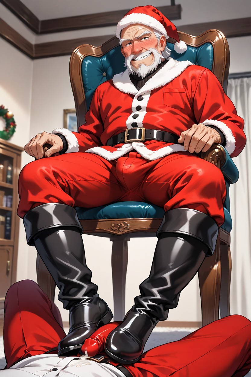 Blushing, Sitting In Chair, 50+ ゲイAIポルノ