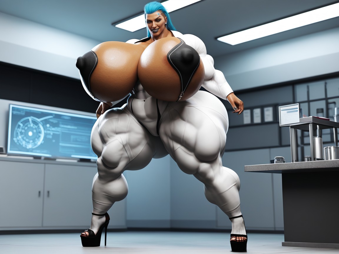 Hyper Breast, Enourmously Huge Ass, Voluptuous Porno IA Latina