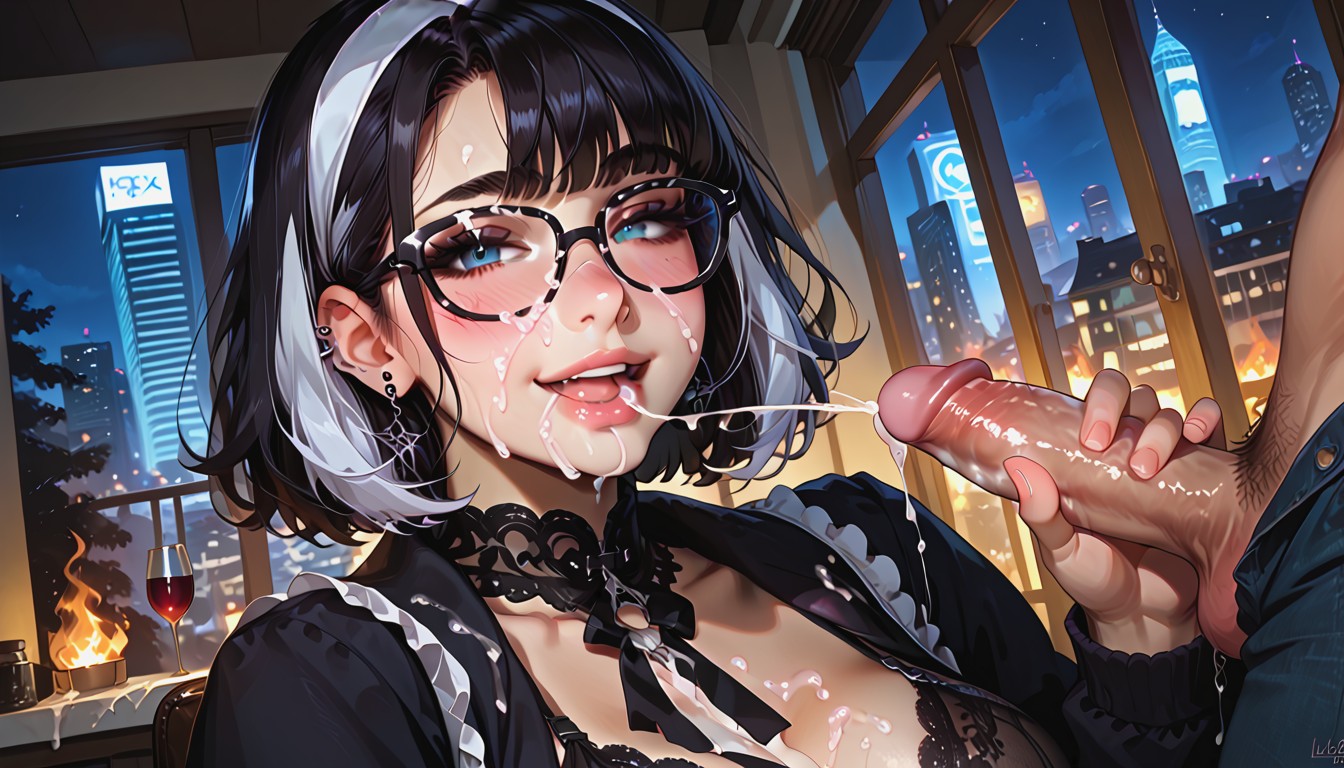 Blue Eyes, Short Length, Creampie Hentai AI Porn