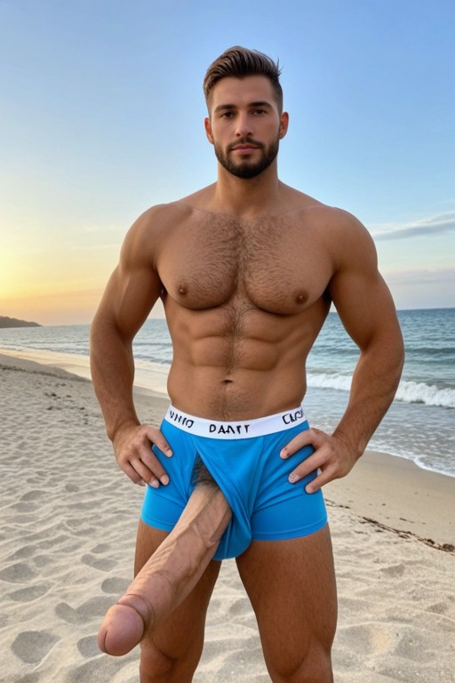 Hyper Erect Cock, Hyper Colossal Balls, Outdoors Porno IA