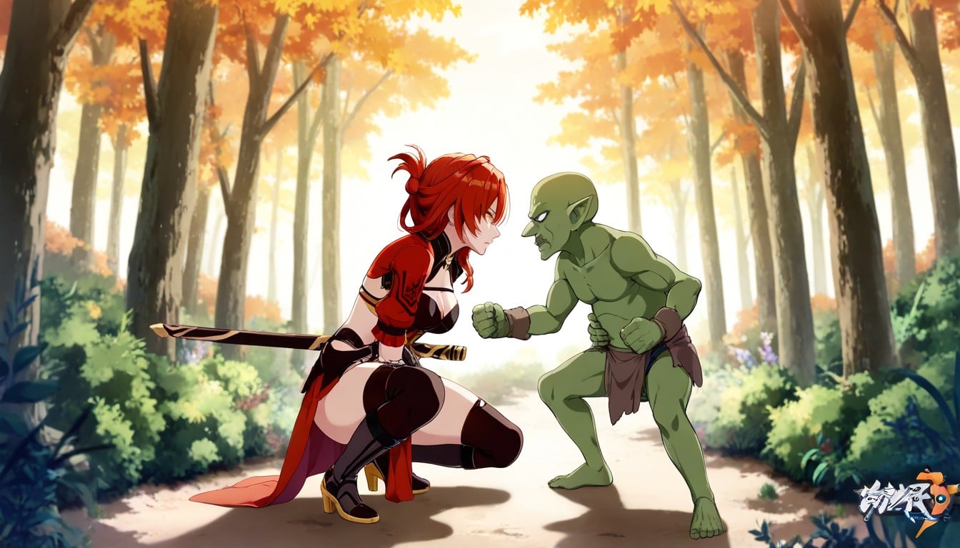 Goblin No Armor, Angry, Taller Female Hentai AI Porn