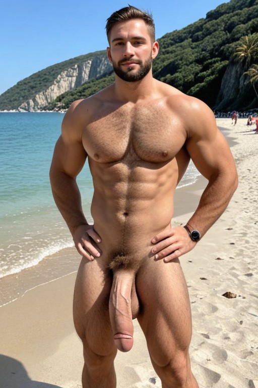 Ocean Beach, Pubic Hair, 18+ AI Porn