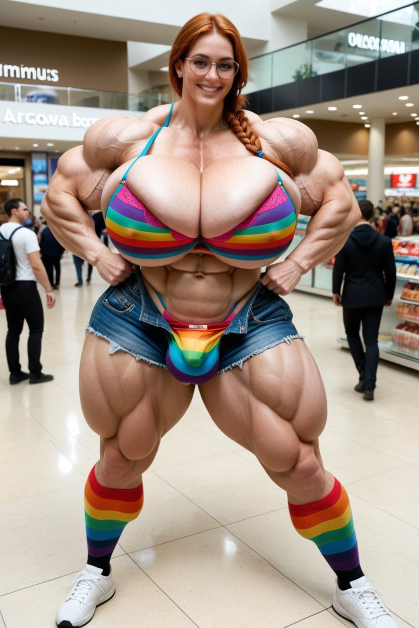 Ultra, Standing, Huge Muscles Shemale AI Porn