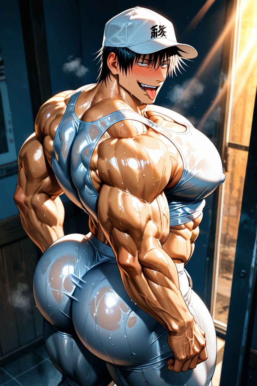 Visible Sunbeams, Blushing, Midriff 게이 AI 포르노
