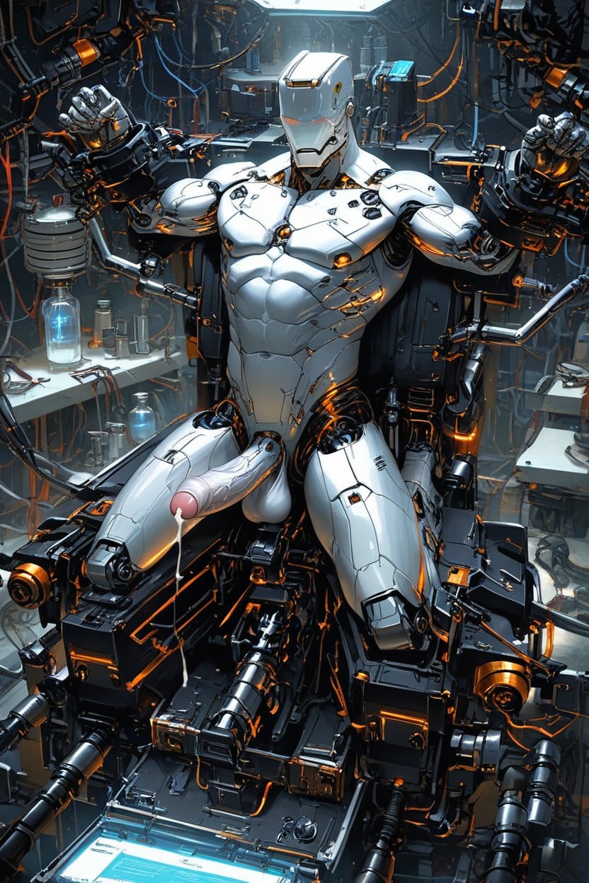 Cock Stimulation, Science Machine, Naked ゲイAIポルノ