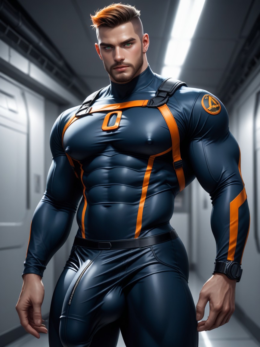 Pénis Maior Do Que O Corpo, Very Muscular, Cocky Pornografia gay com IA