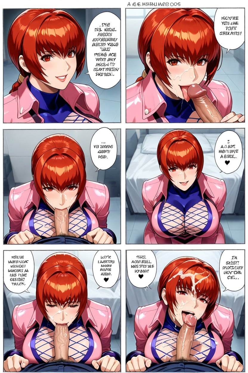 Kneeling, Clear Panel Borders, Cosplay AI Porn