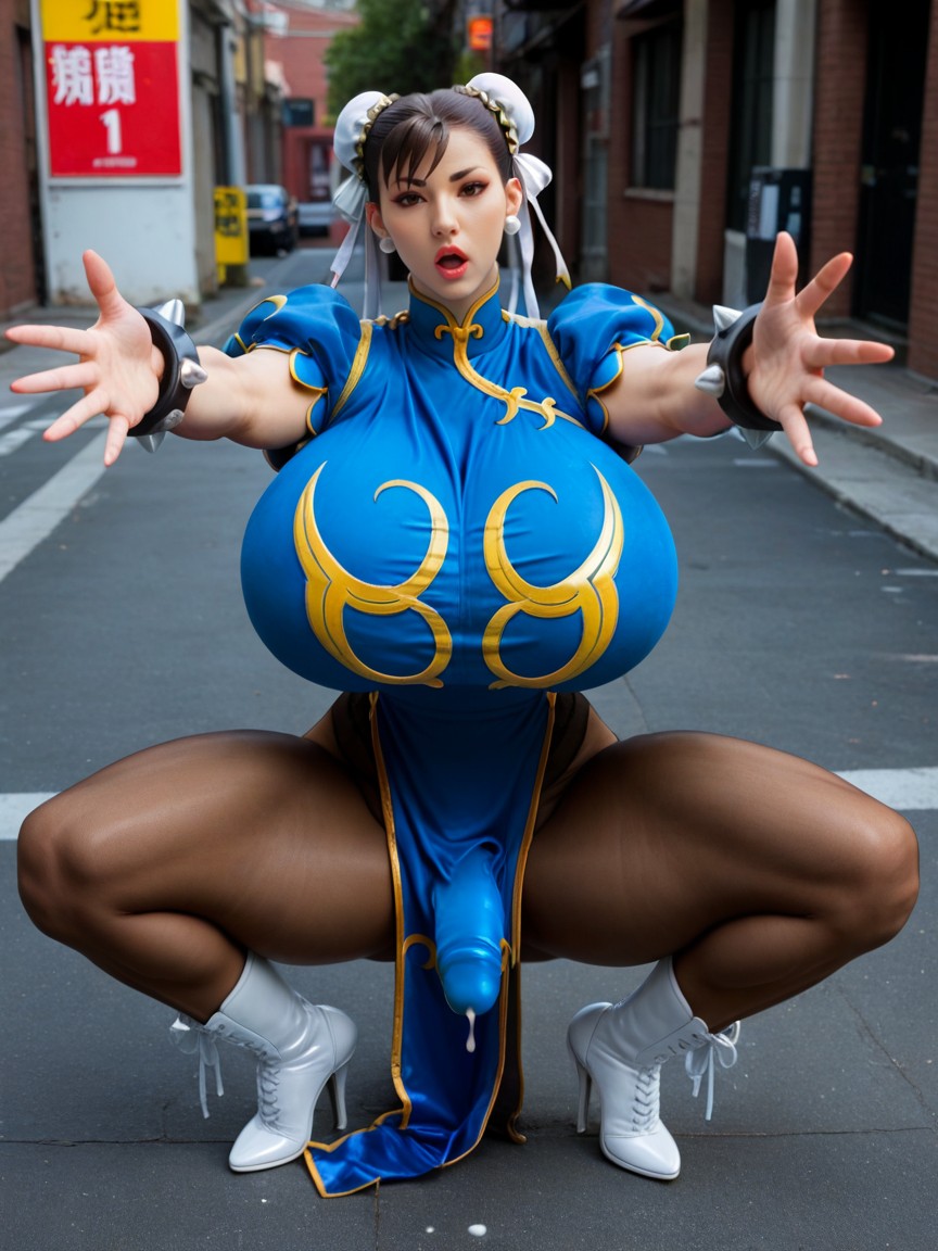 Hands Together, In Street, Gold Details AI Porn