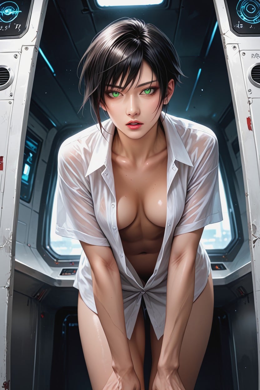 Small Breasts, Detailed Eyes, Tomboy Hentai AI Porn