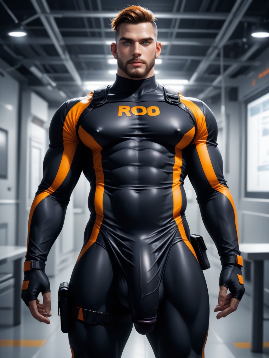 Hyper Bulge Under Clothes, Very Large Pecs And Very Firm Round Ass, 阴茎比身体大 AI同性戀黃片