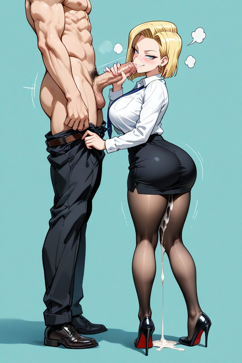 Cum Dripping Out Of Penis, Android, 18+ Hentai AI Porn