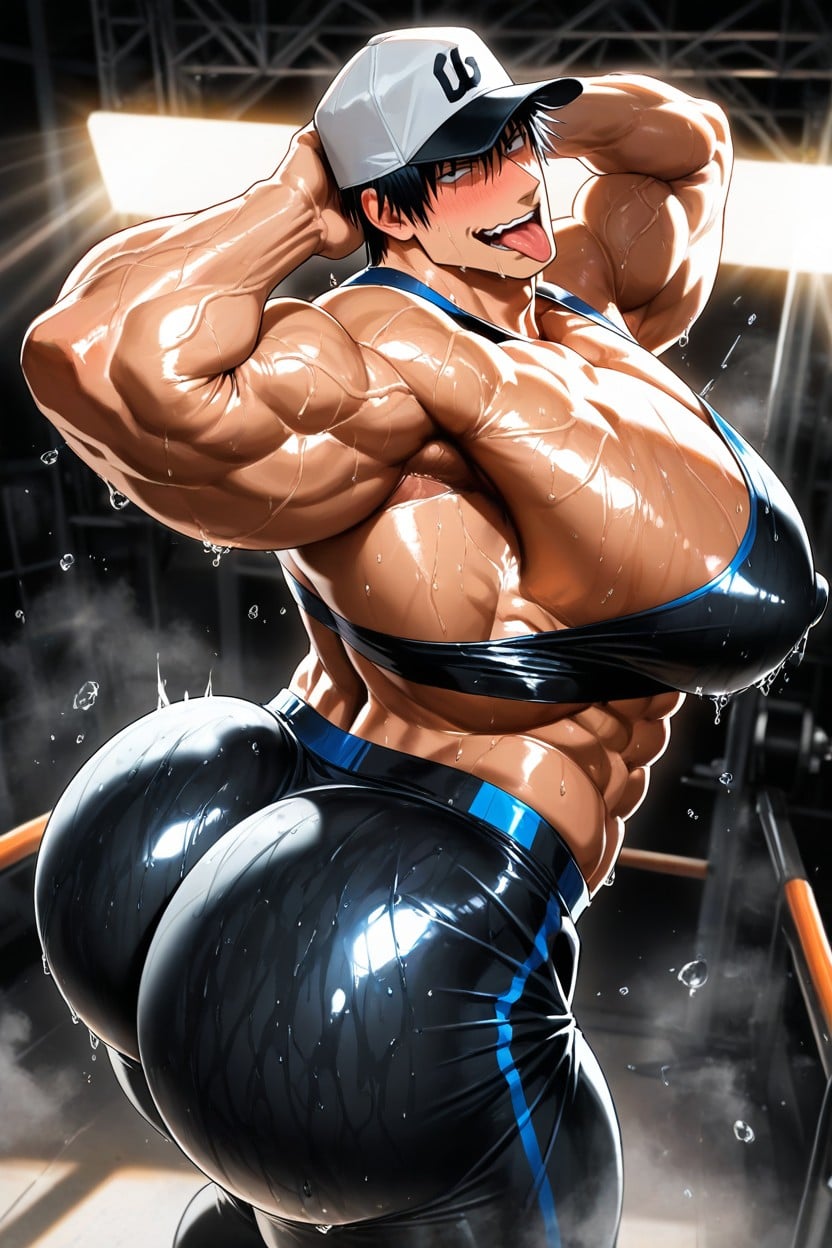 Very Sweaty Body, Dust Motes In Air, Shiny Body Pornografia gay com IA