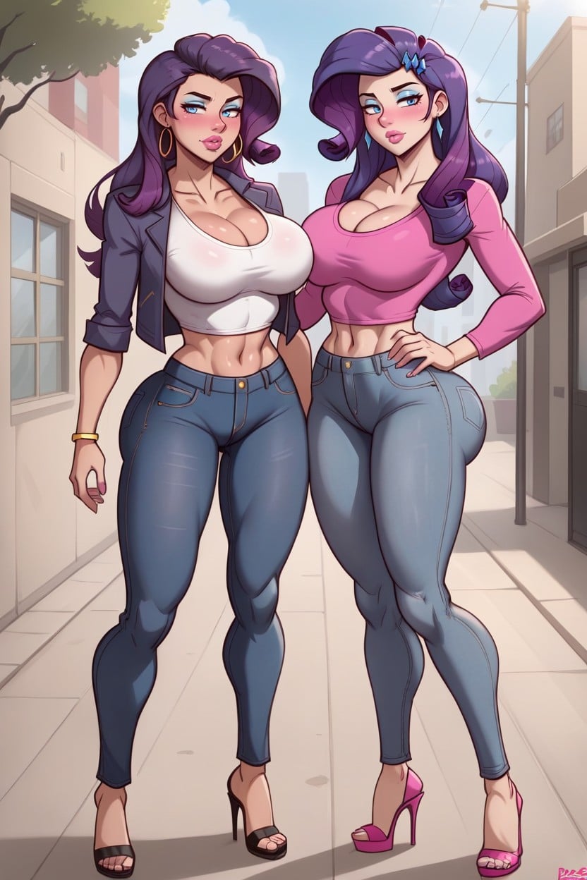 Pelvic Bone, Puffy Lips, Voluptuous Figure Hentai AI Porn